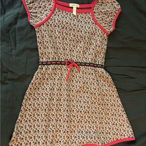 Matilda Jane Forever Noelle Floral Dress with Pink and Black Trim